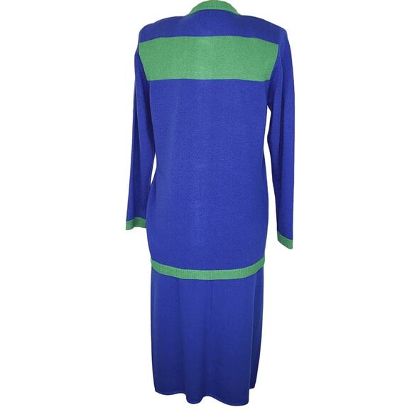 Vintage 80s Laura by Alyzia 2 Piece Cardigan and Skirt Set Size 10 Made in USA - Picture 11 of 15